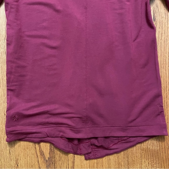 Athleta Pranayama Modal Wrap Coffeeberry Red Open Cardigan Sweater size XS - Picture 14 of 16